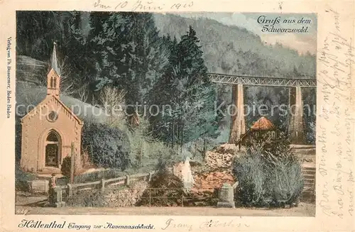 AK / Ansichtskarte Hoellental_Schwarzwald Eingang Ravennaschlucht Hoellental_Schwarzwald