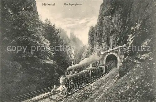 AK / Ansichtskarte Hoellental_Schwarzwald Hirschsprungtunnel Hoellental_Schwarzwald