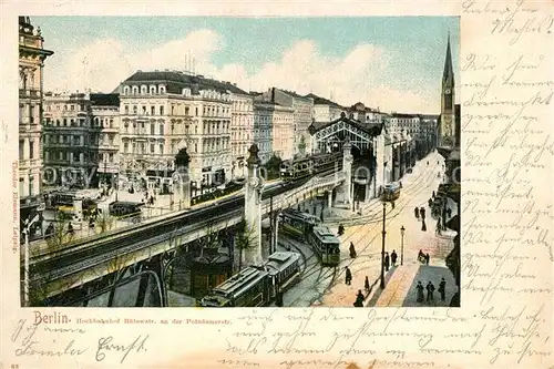 AK / Ansichtskarte Berlin Hochbahnhof Buelowstrasse Potsdamerstrasse Berlin