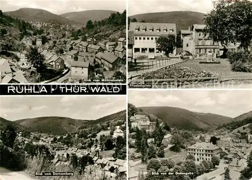 AK / Ansichtskarte Ruhla Friedensplatz Panoramen Ruhla