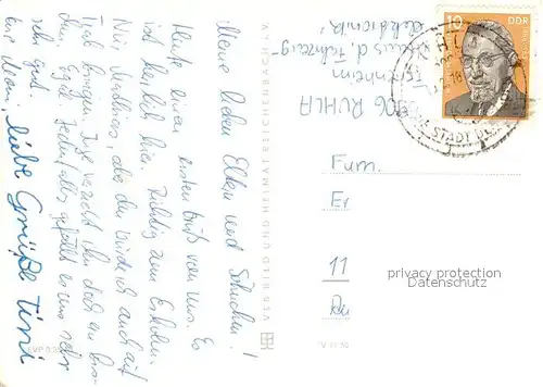 AK / Ansichtskarte Ruhla Friedensplatz Panoramen Ruhla