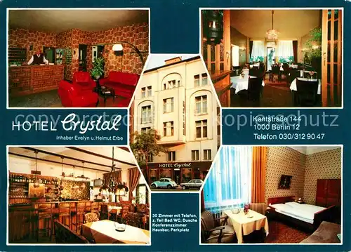 AK / Ansichtskarte Berlin Hotel Crystal Berlin