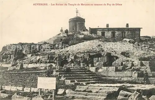 AK / Ansichtskarte Auvergne_Region Les Ruines du Temple de Mercure au sommet du Puy de Dome Auvergne Region