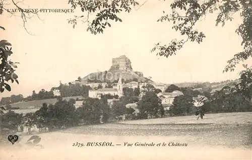 AK / Ansichtskarte Busseol Vue generale et le Chateau Busseol
