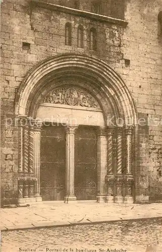 AK / Ansichtskarte Saulieu Portail de la basilique St Andoche Saulieu