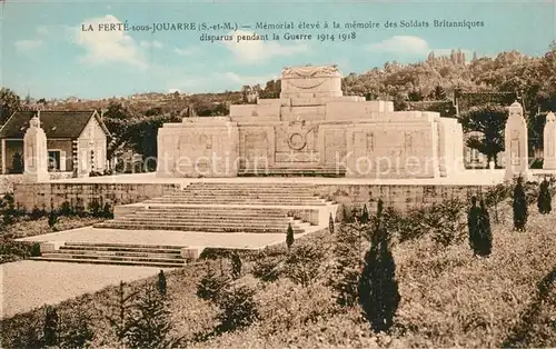 AK / Ansichtskarte La_Ferte sous Jouarre Memorial eleve a la memoire des Soldats Britannique disparus pendant la Guerre 1914 18 La_Ferte sous Jouarre