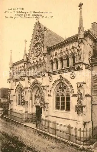 AK / Ansichtskarte Hautecombe Abbaye Entree de la Chapelle Fondee par St Bernard Hautecombe