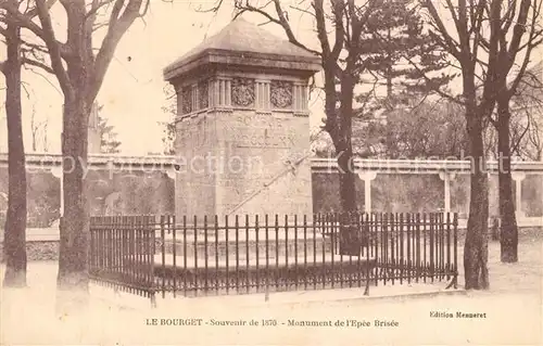 AK / Ansichtskarte Le_Bourget du Lac_Savoie Souvenir de 1870 Monument de lEpee Brisee Le_Bourget du Lac_Savoie