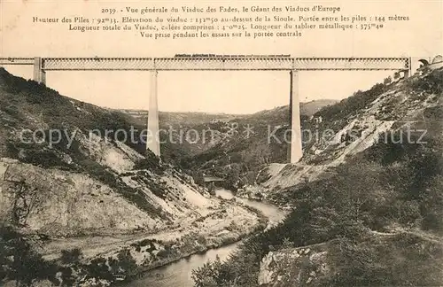 AK / Ansichtskarte Auvergne_Region Vue generale du Viaduc des Fades Auvergne Region