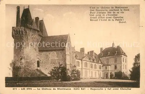 AK / Ansichtskarte Les_Iffs Le Chateau de Montmuran Duguesclin y fut arme Chevalier Les_Iffs