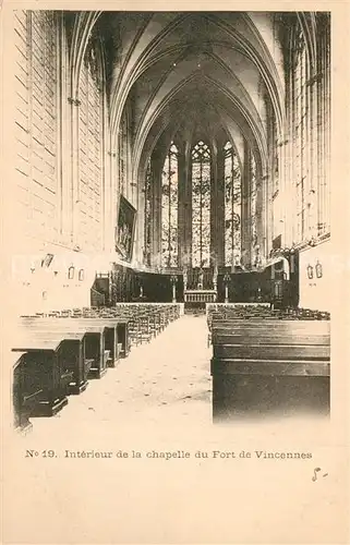 AK / Ansichtskarte Vincennes Interieur de la chapelle du Fort de Vincennes Vincennes