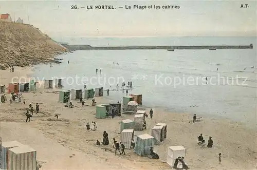 AK / Ansichtskarte Le_Portel La Plage et les cabines Le_Portel