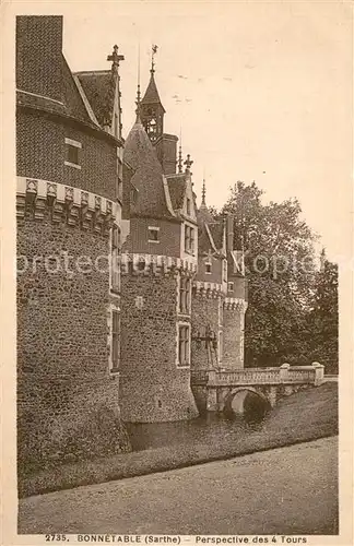 AK / Ansichtskarte Bonnetable Perspective des 4 Tours Bonnetable