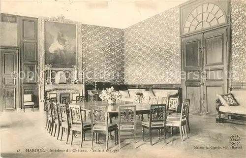 AK / Ansichtskarte Haroue Interieur du Chateau Salle a manger Haroue