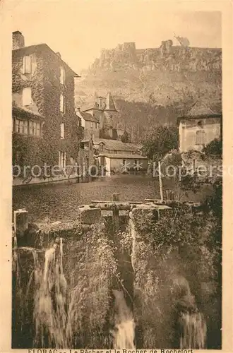 AK / Ansichtskarte Florac Le Rocher de Rochelort Florac