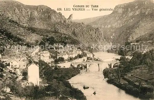 AK / Ansichtskarte Les_Vignes_Lozere Gorges du Tarn Vue generale Les_Vignes_Lozere