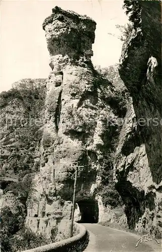 AK / Ansichtskarte Lozere_Region Les Gorges du Tarn Le Tunnel de Pougnadoires Lozere Region