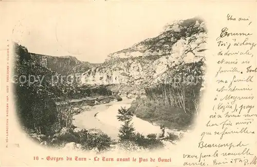 AK / Ansichtskarte Lozere_Region Les Gorges du Tarn Le Tarn avant le Pas de Souci Lozere Region