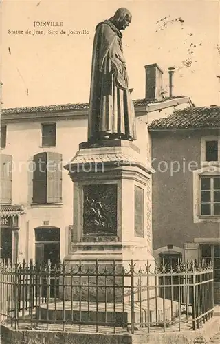 AK / Ansichtskarte Joinville_Haute Marne Statue de Jean Sire de Joinville Monument Joinville_Haute Marne