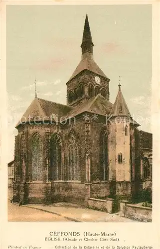 AK / Ansichtskarte Ceffonds Eglise Abside et Clocher Collection Les Cathedrales de France Ceffonds