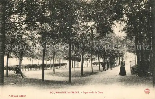 AK / Ansichtskarte Bourbonne les Bains_Haute_Marne Square de la Gare Bourbonne les Bains_Haute