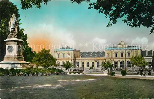 AK / Ansichtskarte Reims_Champagne_Ardenne La Gare vue du Square Colbert Monument Reims_Champagne_Ardenne
