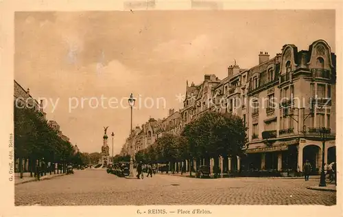AK / Ansichtskarte Reims_Champagne_Ardenne Place d Erlon Monument Reims_Champagne_Ardenne