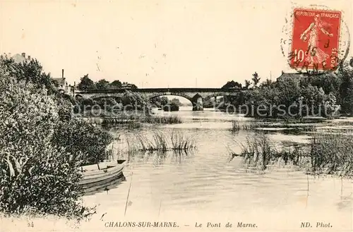 AK / Ansichtskarte Chalons sur Marne_Ardenne Le Pont de Marne Chalons sur Marne Ardenne