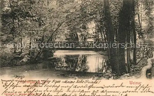 AK / Ansichtskarte Weimar_Thueringen Naturbruecke Park Weimar Thueringen