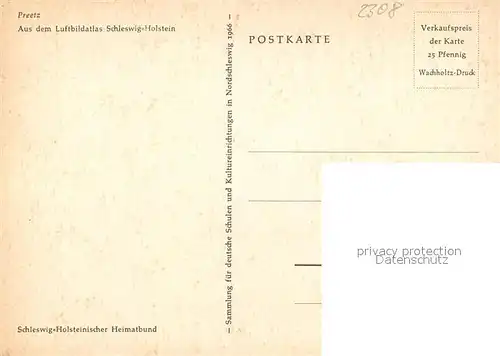 AK / Ansichtskarte Preetz_Holstein Fliegeraufnahme Preetz_Holstein