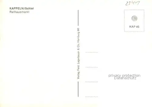 AK / Ansichtskarte Kappeln_Schlei Rathausmarkt Kappeln_Schlei