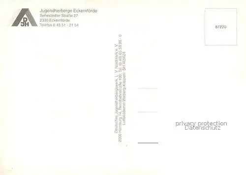 AK / Ansichtskarte Eckernfoerde Fliegeraufnahme Jugendherberge Eckernfoerde