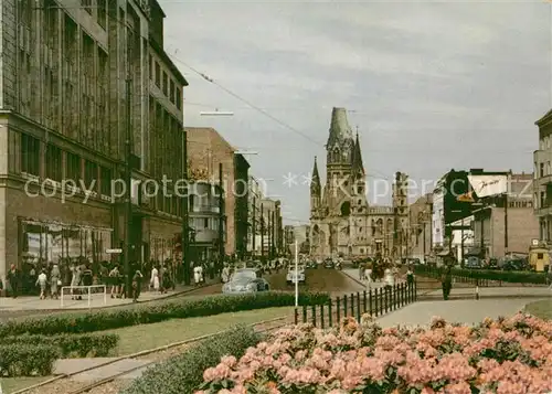 AK / Ansichtskarte Berlin Tauentzienstrasse Kaiser Wilhelm Gedaechtniskirche Berlin