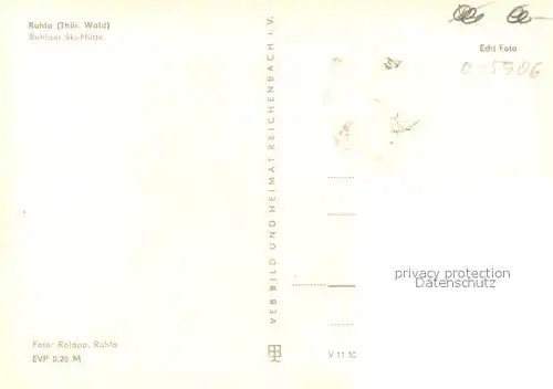 AK / Ansichtskarte Ruhla Ruhlaer Skihuette Winter Ruhla