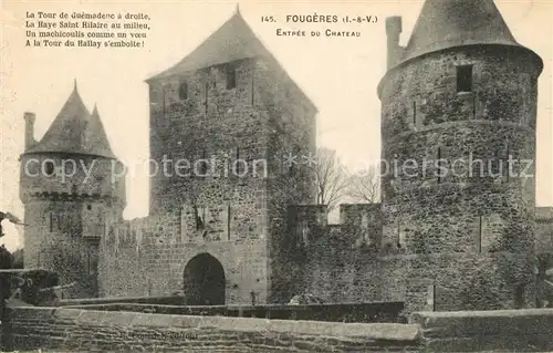 AK / Ansichtskarte Fougeres Chateau Fougeres