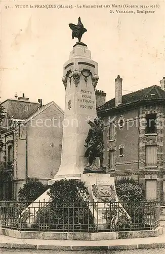 AK / Ansichtskarte Vitry le Francois Monument aux Morts Grande Guerre 1914 18 Vitry le Francois