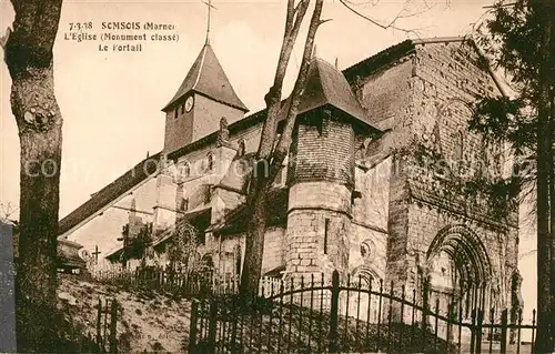 AK / Ansichtskarte Somsois Eglise Monument classe Portail Somsois