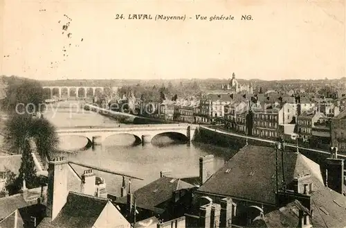 AK / Ansichtskarte Laval_Mayenne Vue generale sur la ville et les ponts Laval Mayenne