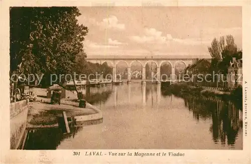 AK / Ansichtskarte Laval_Mayenne Vue sur la Mayenne et le Viaduc Laval Mayenne