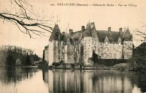 AK / Ansichtskarte Mezangers Chateau du Rocher vue sur l etang Mezangers