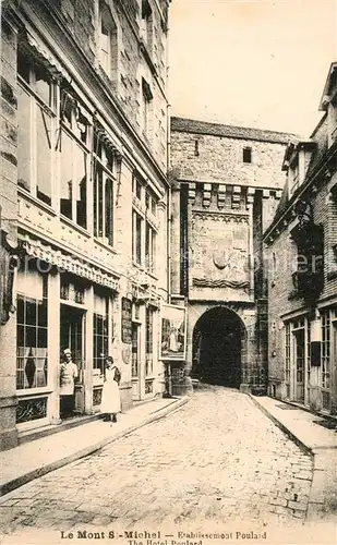 AK / Ansichtskarte Le_Mont Saint Michel Etablissement Poulard Hotel Le_Mont Saint Michel