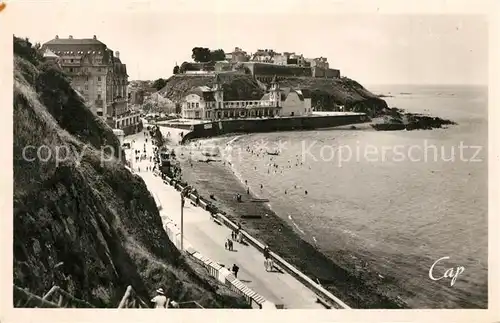 AK / Ansichtskarte Granville_Manche La digue la plage et le casino Granville_Manche