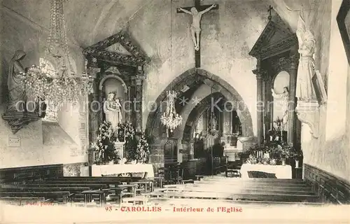 AK / Ansichtskarte Carolles Interieur de l Eglise Carolles