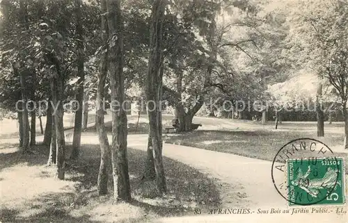 AK / Ansichtskarte Avranches Sous Bois au Jardin Public Avranches