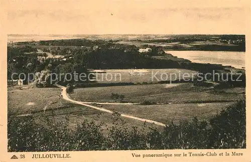 AK / Ansichtskarte Jullouville Vue panoramique sur le Tennis Club et la Mare Jullouville