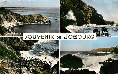 AK / Ansichtskarte Jobourg Panorama de la cote Chemin de descente aux Grottes Rochers Jobourg