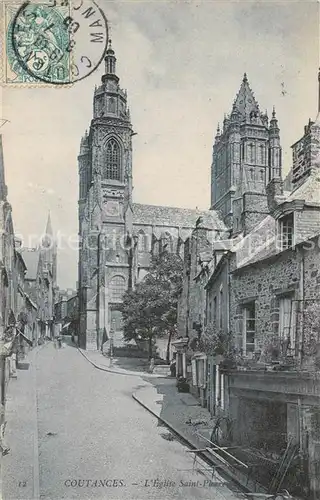 AK / Ansichtskarte Coutances Eglise Saint Pierre Coutances