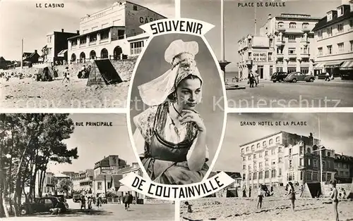 AK / Ansichtskarte Coutainville Casino Place de Gaulle Rue Principale Costumes Grand Hotel Plage Coutainville
