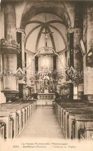 AK / Ansichtskarte Barfleur_Manche Interieur de l Eglise Barfleur_Manche