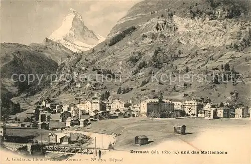 AK / Ansichtskarte Zermatt_VS Panorama Matterhorn Zermatt_VS